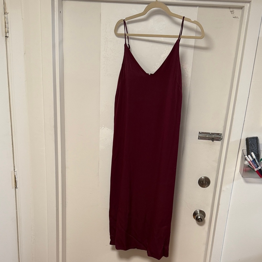 GAP Burgundy slip dress